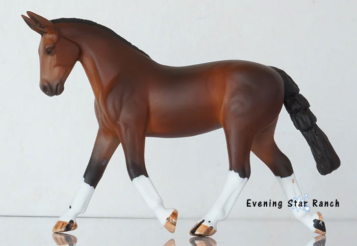 Breyer Stablemate Trotting Warmblood painted by Kayla Lovejoy