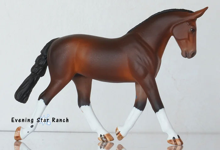 Breyer Stablemate Trotting Warmblood painted by Kayla Lovejoy