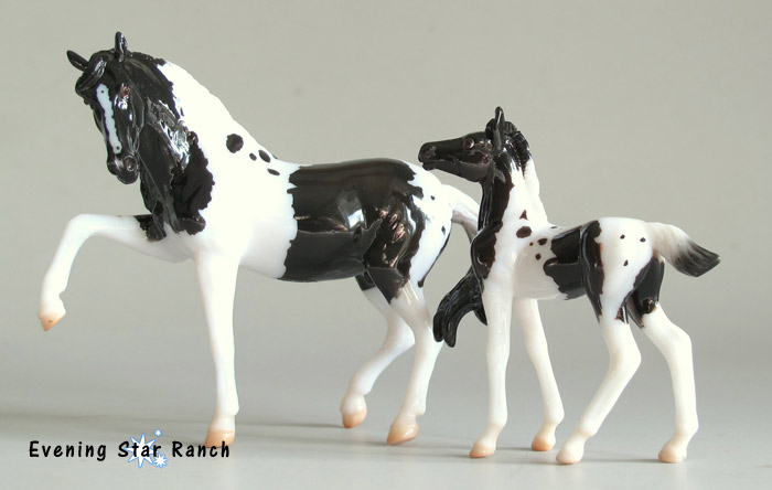 Breyer Stablemate Chrome and Standing Foal Hermoso and Corazon