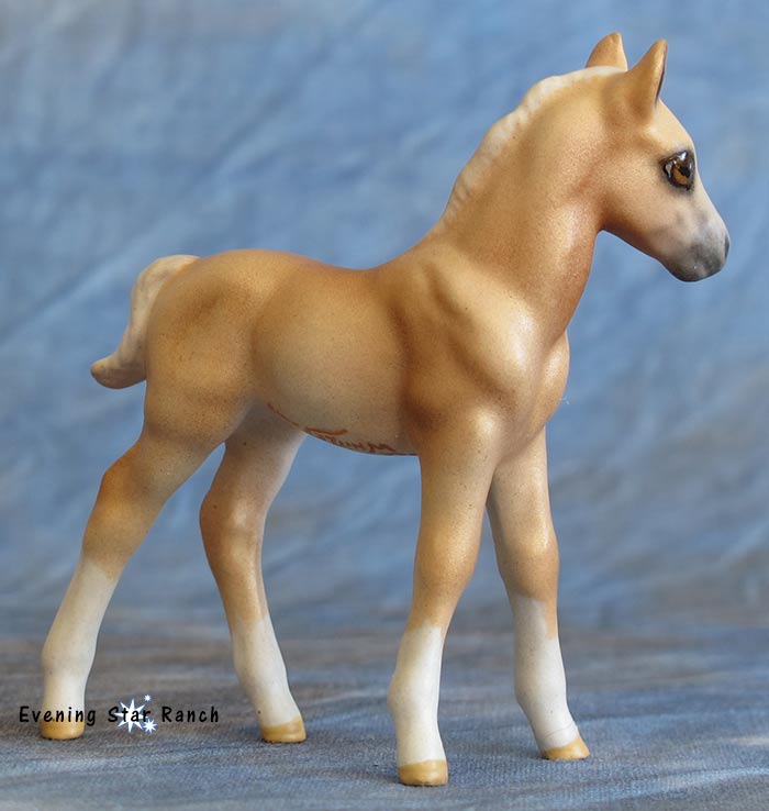 Hagen-Renaker Thoroughbred Foal painted by Dee Whitley