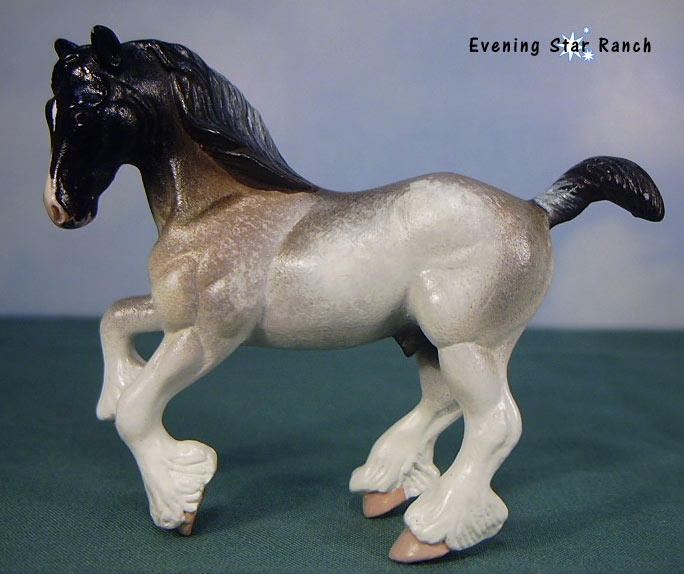Breyer Stablemate Clydesdale painted by Laurie Jo Jensen