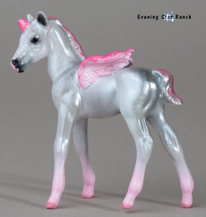 Breyer Stablemate Thoroughbred Standing Foal customized and painted by Janice Flynn