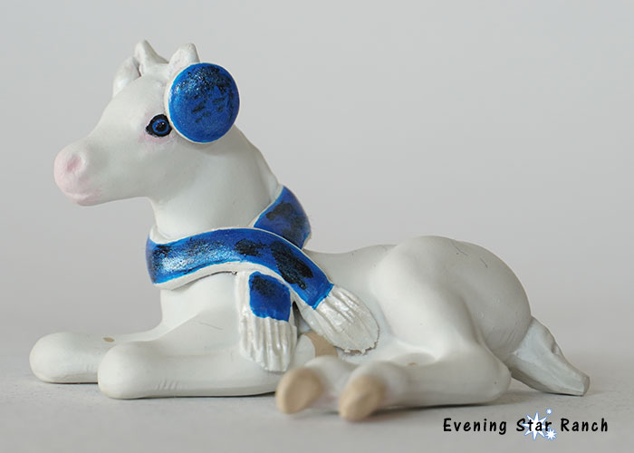 Breyer Stablemate Thoroughbred Lying Foal painted by A. Konichek