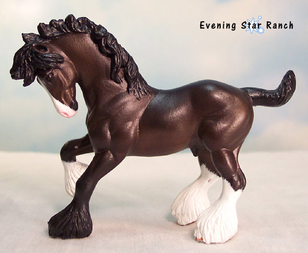 Custom Breyer Stablemate Clydesdale painted by Cynthia Murphy of CSM Designs