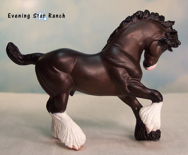 Custom Breyer Stablemate Clydesdale painted by Cynthia Murphy of CSM Designs