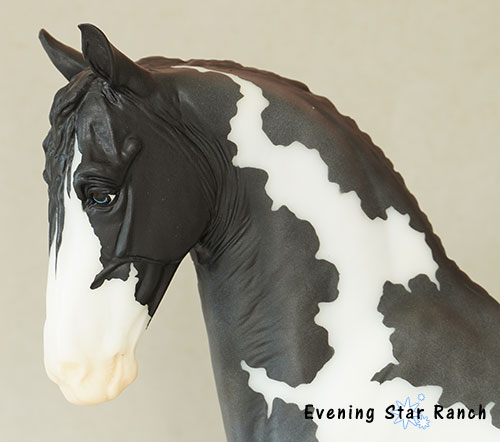 Breyer Traditional Friesian Sporthorse painted by Bayli Bilby of Twisted Spade Studio