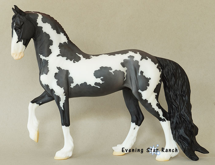 Breyer Traditional Friesian Sporthorse painted by Bayli Bilby of Twisted Spade Studio